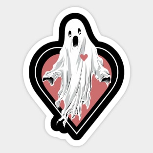 Scary love ghost Sticker